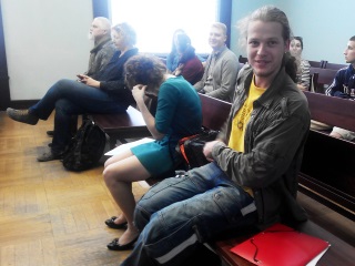 Наблюдатель Белорусского Хельсинкского комитета Кирилл Коженов в суде